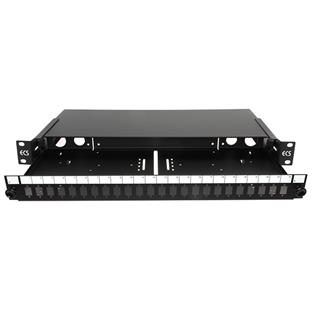 TUS fiberbox 24xLCD inkl front utdragbar obestyckad exkl. skarvstycken/adaptrar